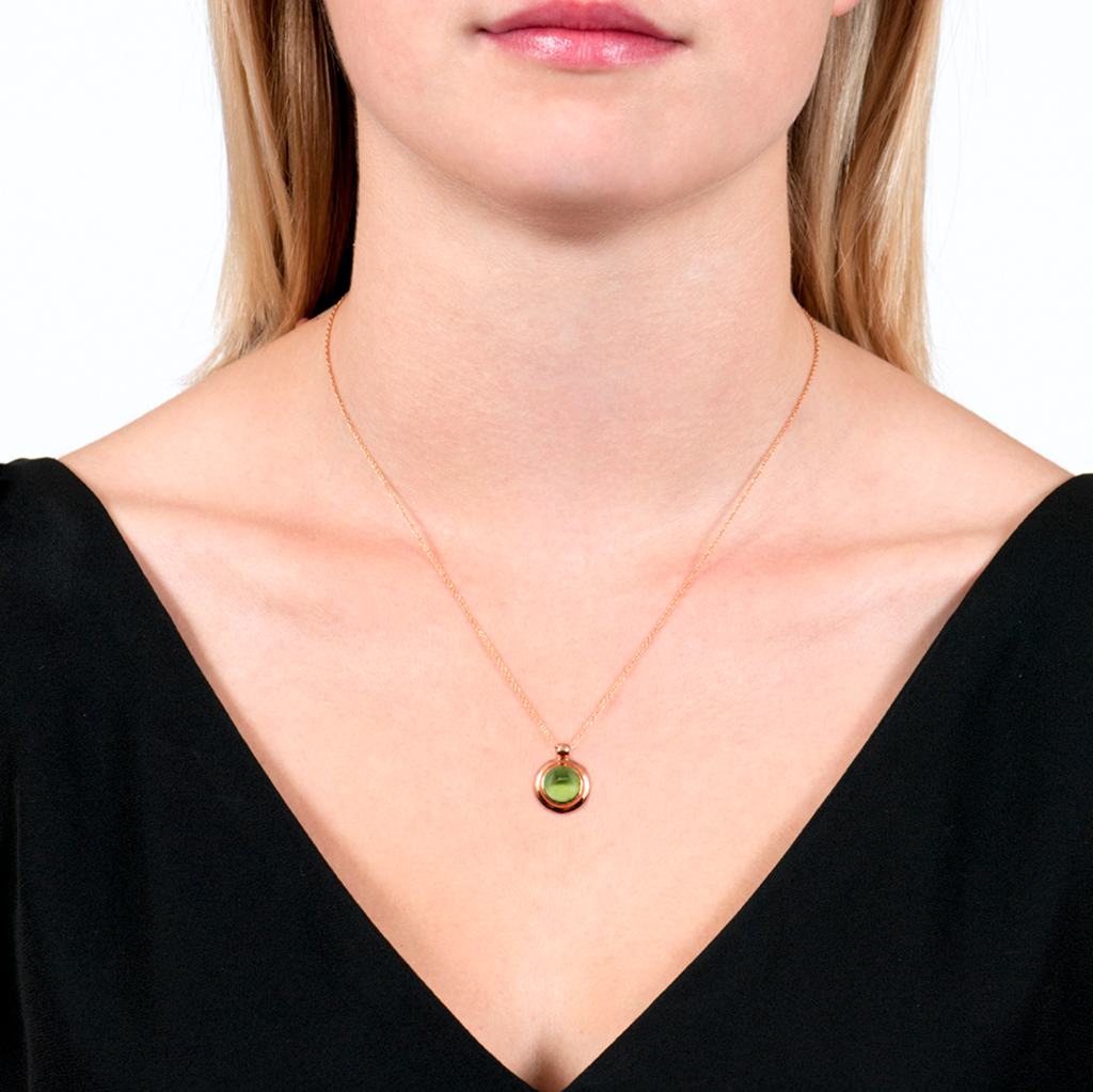 Peridot Bubble Pendant Necklace