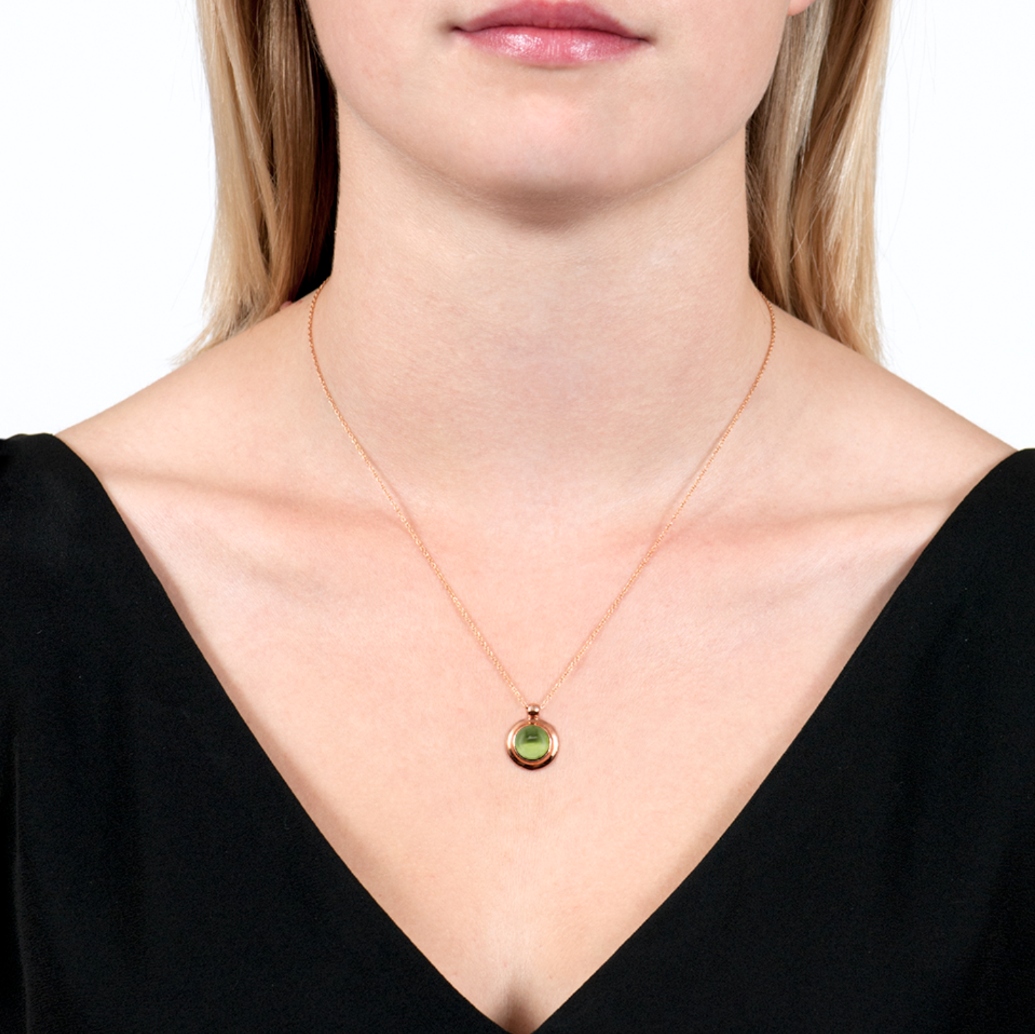 Peridot Bubble Pendant Necklace