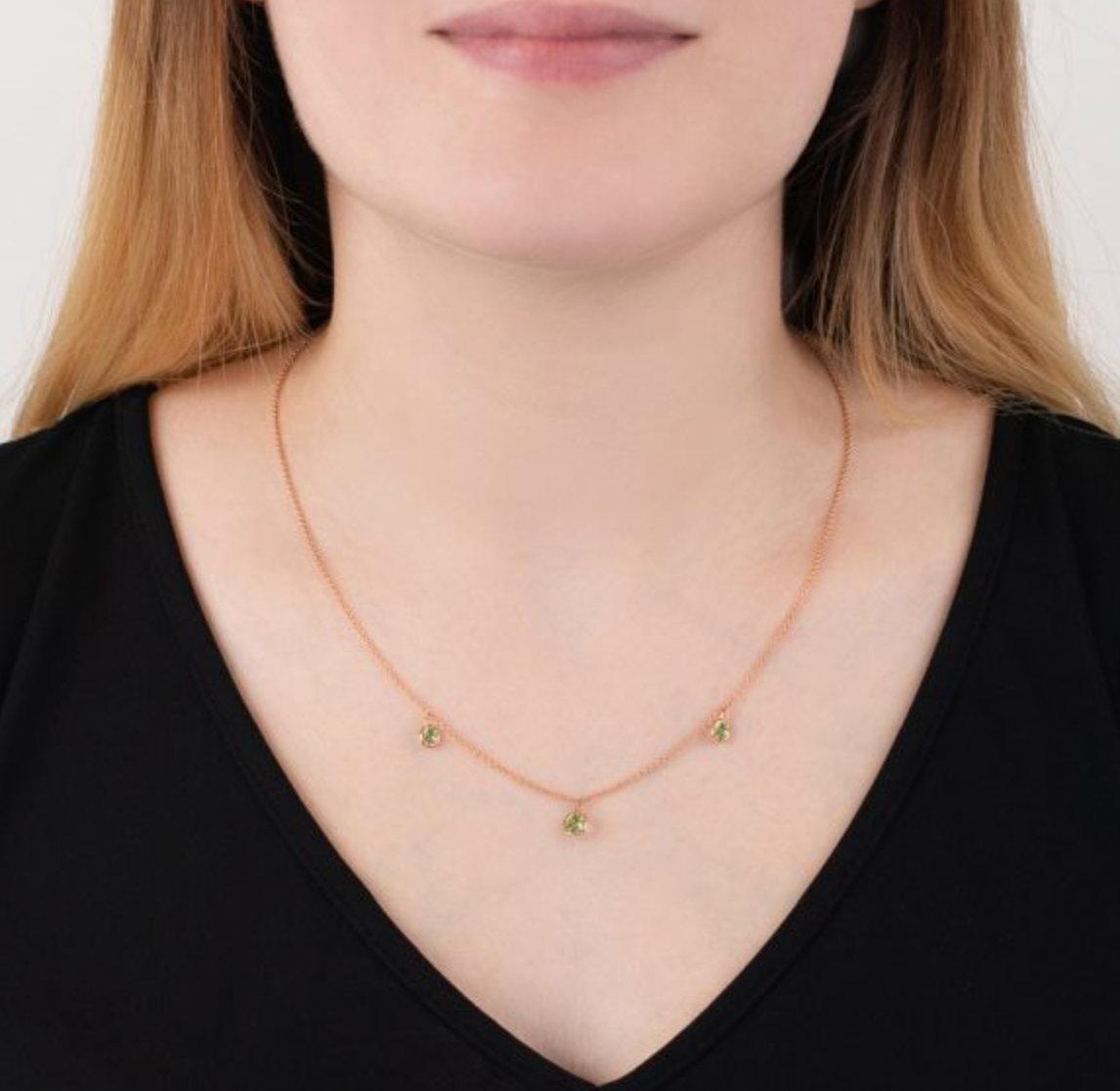 Peridot Dew Drop Necklace