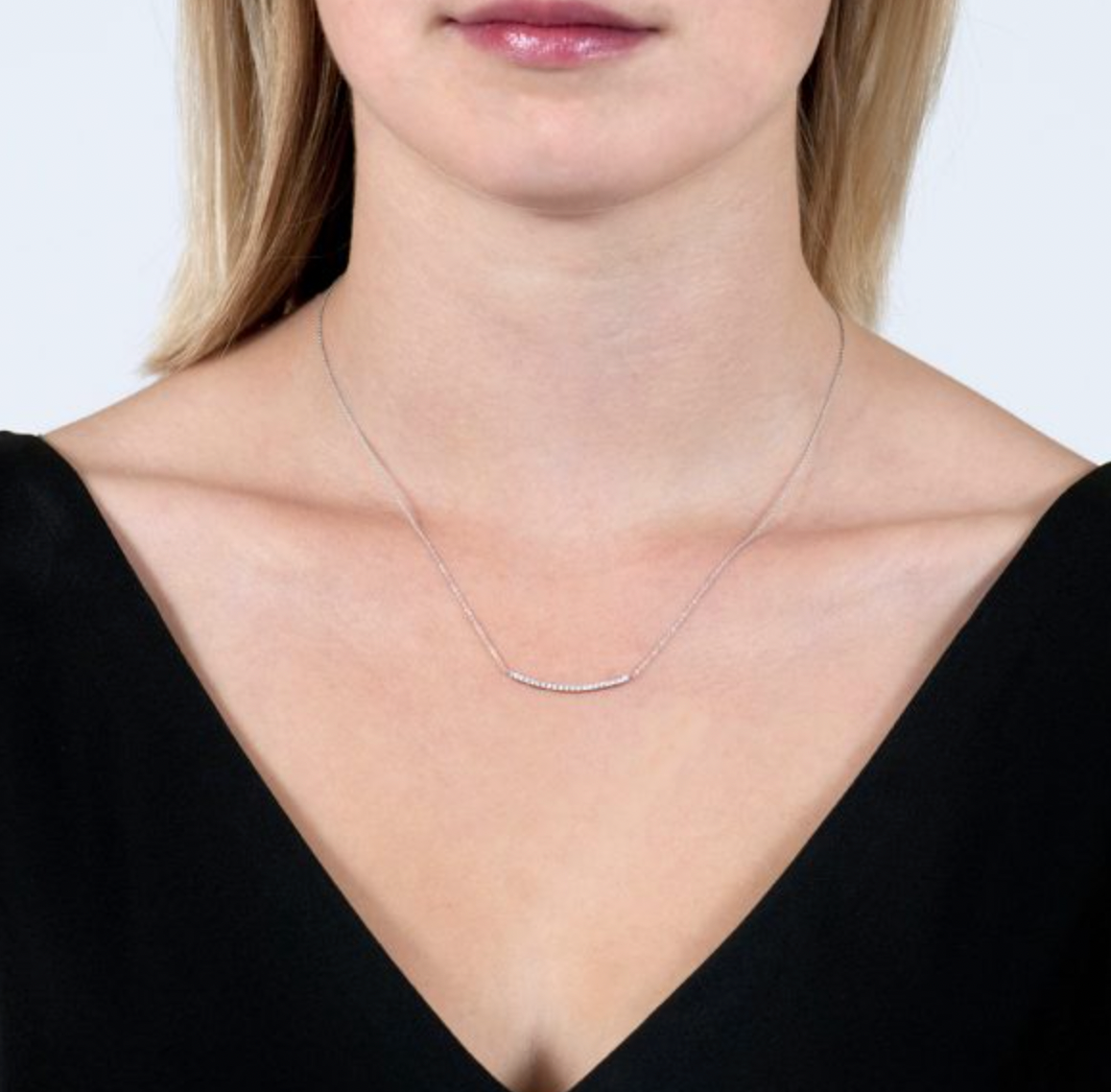 Diamond Bar Necklace
