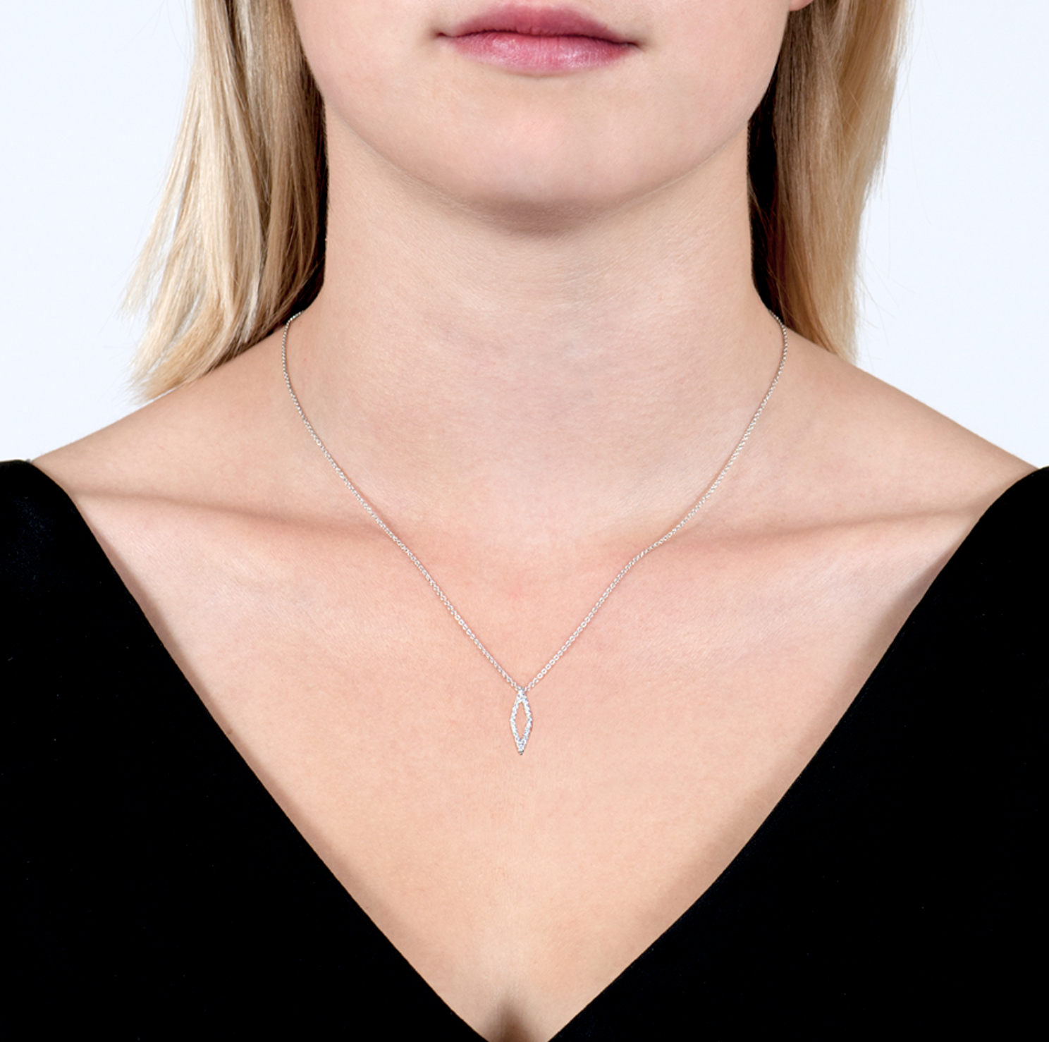 Diamond Geo Pendant Necklace